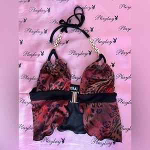 rare I.AM.GIA animal print chain top